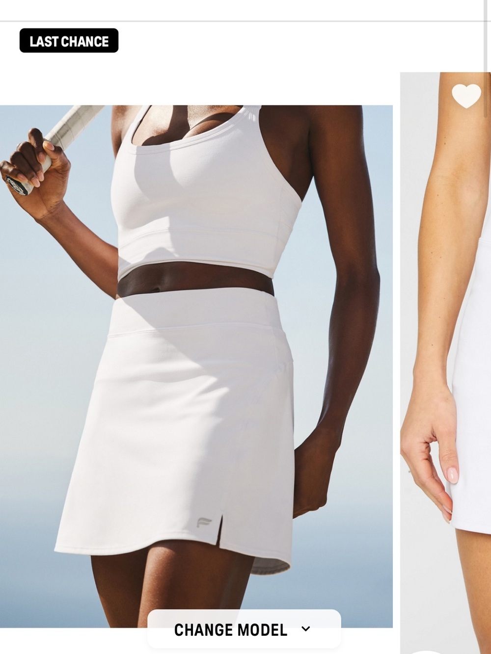 Fabletics White Athletic Skort
